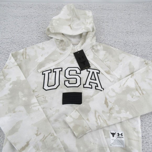 Under Armour Project Rock Veterans USA Camo Hoodie Mens Size XL NEW - Picture 3 of 14